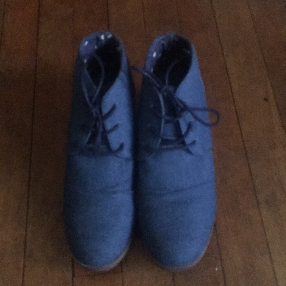 Blue jean wedges